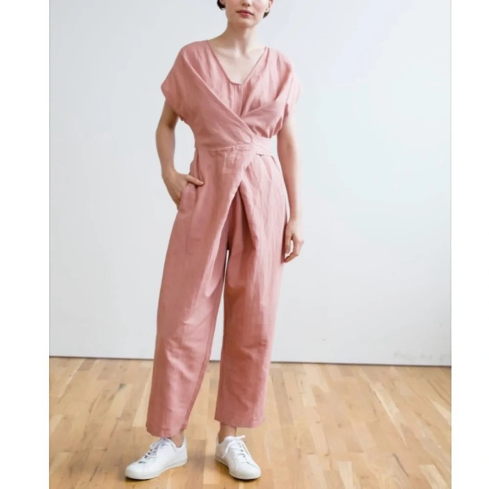 NWT Rujuta Sheth Venus jumpsuit in dusty pink - Picture 2 of 13